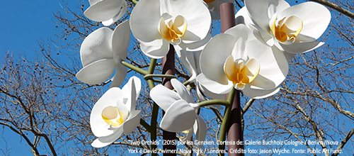 capa “Two Orchids” (2015) por Isa Genzken Port